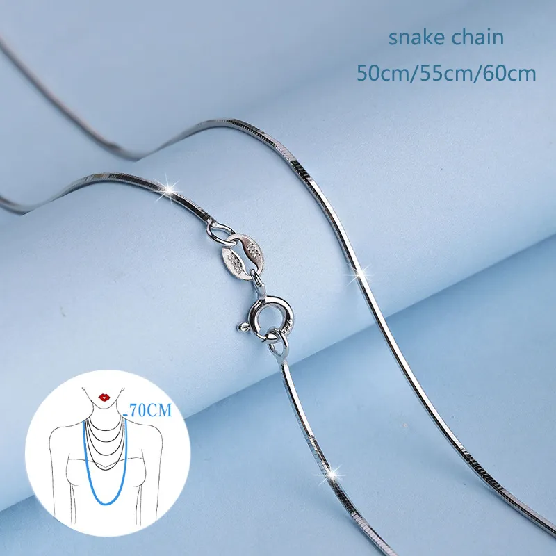 Sterling Silver Snake Chain Necklace 1.5mm (Gauge 040). Available In 6 - Foto 13