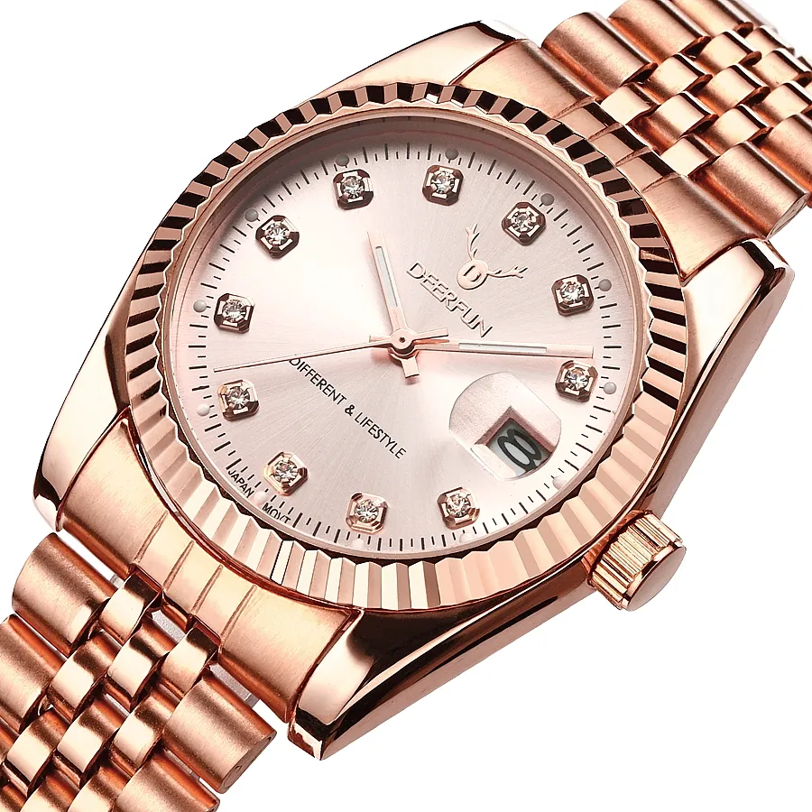 Fashion Steel Metal Band Rose Gold Bracelet Watch for Men and Women, Gift Dress  Watches Relogio Masculino from Dhgate Wristwatches - price 23.98