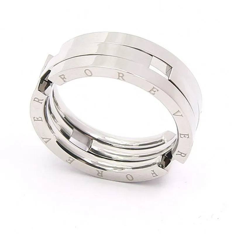 Choucong Ny Ankomst Mode Smycken Titanium Stål Hot Sälj Kollapsibla Män Ring Deformerade Ringar För Kvinnor Presentstorlek 6-11