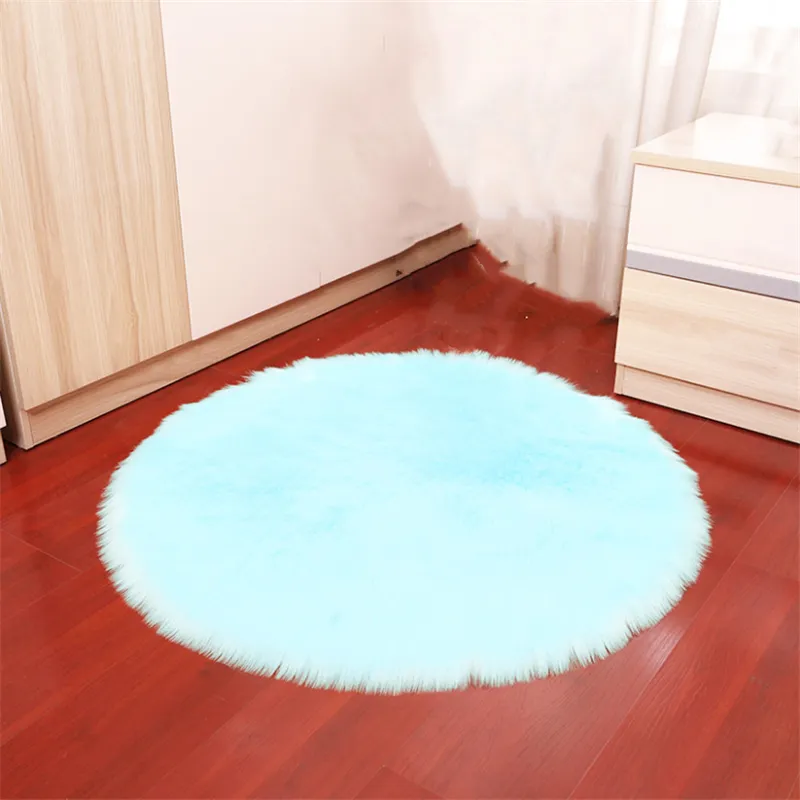 Groothandel dikke woonkamer slaapkamer nachtkastje lang haar tapijt ronde diameter 160 cm vloermat kan worden aangepast