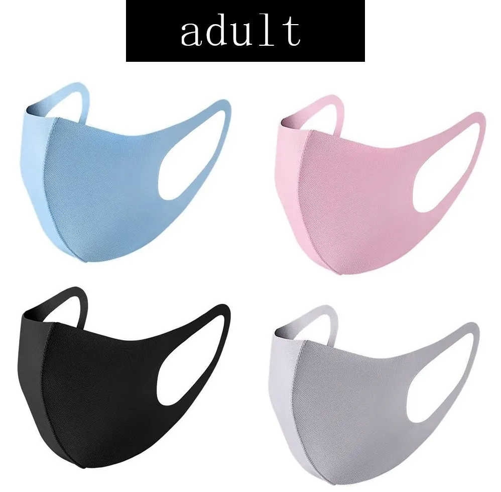 Anti Dust Face Mouth Cover PM2.5 Mask Respirator Dustproof Anti-bacterial Washable Reusable Ice Silk Cotton Masks Tools In Stock WCW926