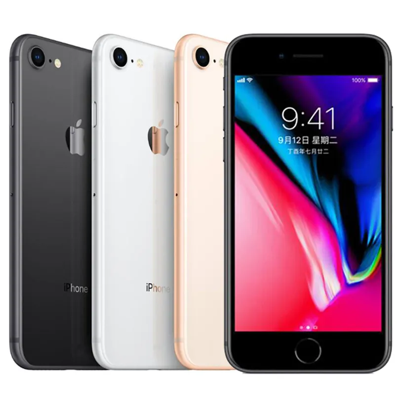 Original Refurbished Apple iPhone 8 4.7 inch iOS A11 Hexa Core 2GB RAM 64GB 256GB ROM 12MP Unlocked 4G LTE Smart Phone DHL 5pcs