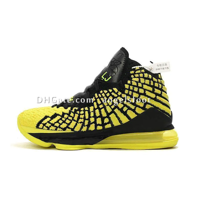 Compra Mens Nuevos Lebron 17 Zapatillas De Baloncesto Para Hombre Y Mujer  Resplandor Púrpura Oscuro Amarillo En Los Niños Hijos De MVP De La Juventud  De Las Muchachas De James Zapatillas De