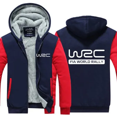 2019 inverno hoody wsc fia rally do mundo das Mulheres Dos Homens Engrossar outono Hoodies roupas camisolas Zipper jaqueta de lã com capuz streetwear