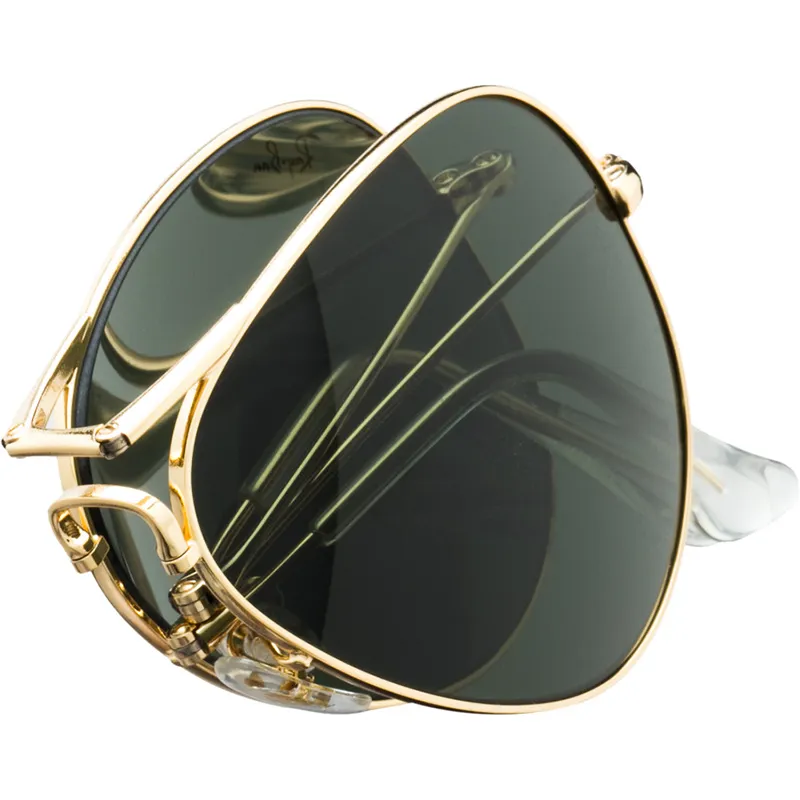 Óculos de sol dobráveis vintage óculos femininos masculinos Designer de marca masculino Driving gradiente dobrável 3479 gafas uv400 Óculos de sol piloto