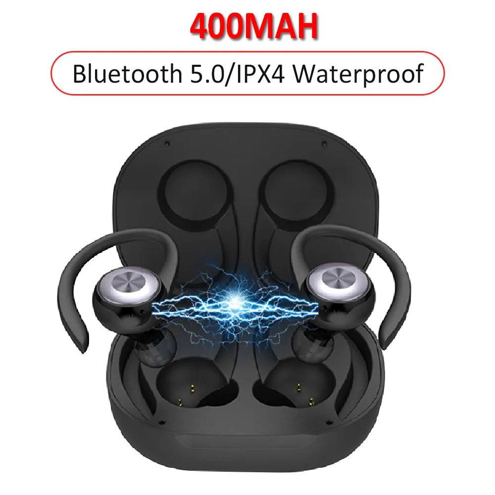 A10 TWS Wireless Bluetooth Sport Headphone Ear Hook Headsets Earbuds IPX4 Waterproof Vs Tour 3