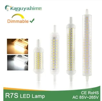 Lampe LED à intensité variable, ampoule R7S, 6w ~ 12w, 220V, 78mm, 118mm, 135mm, remplacement du Tube halogène, 50w ~ 100w, projecteur 9w 12w