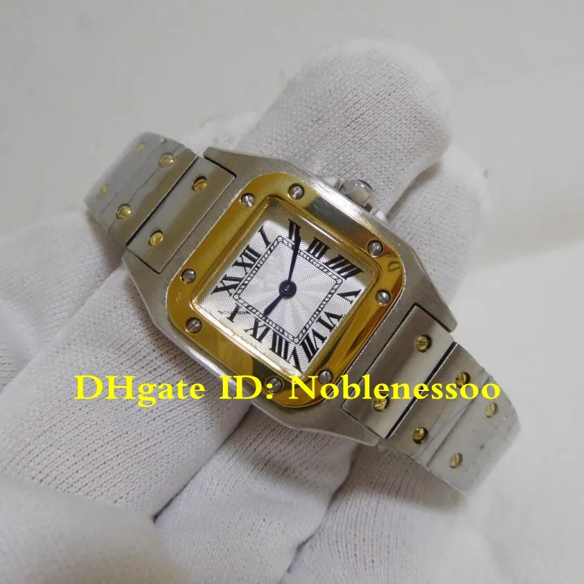 Dans la boîte d'origine Lady W20012C4 Montre en or jaune Quartz Chiffres romains Bracelet en acier inoxydable Femmes Montres Montre-bracelet Dames Wom268b