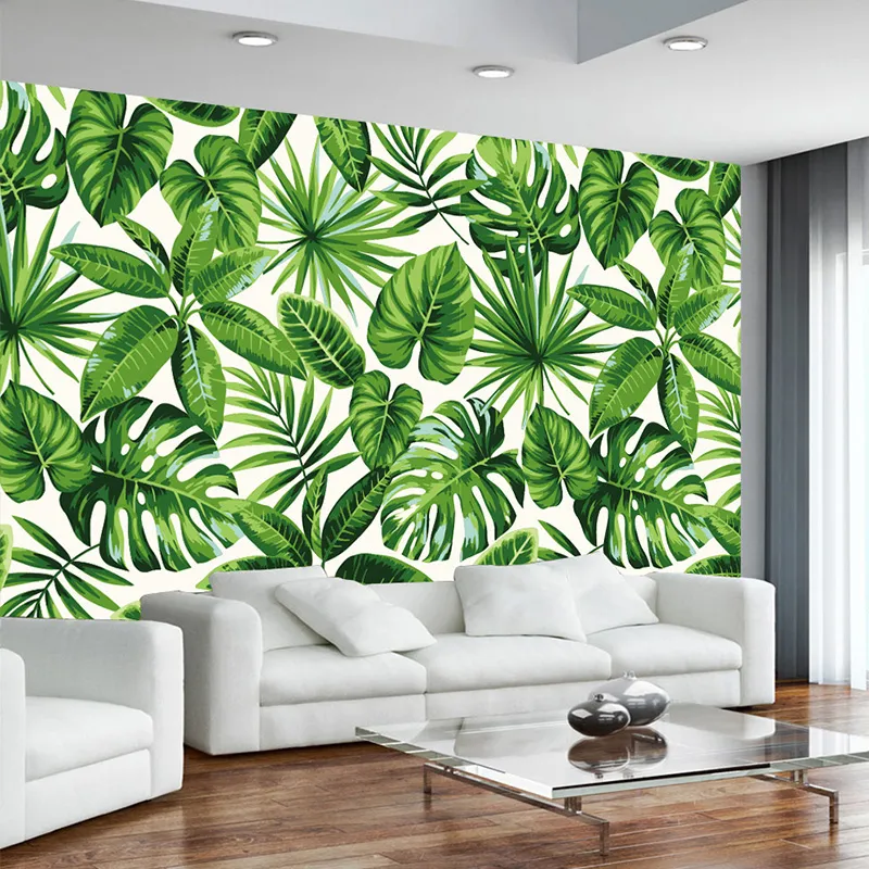 Современные простые фото обои 3D тропический лес растение банановый лист пасторальные фрески обои для 3 D гостиной спальни домашнего декора
