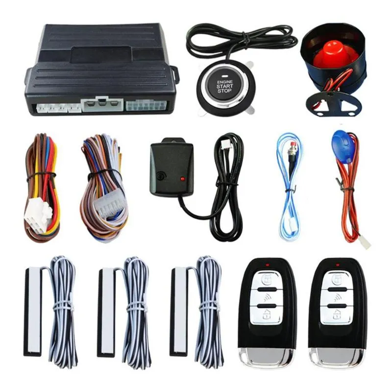 PKE Car Alarm System With Keyless Entry Remote Engine Start For DC 12V Cars210P