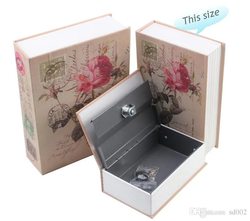 Hidden Storage Safe Deposit Box Simulation Book Classical Rose Safety Case Originality Vehicle Storage Password Lock Portable 31 5skb1