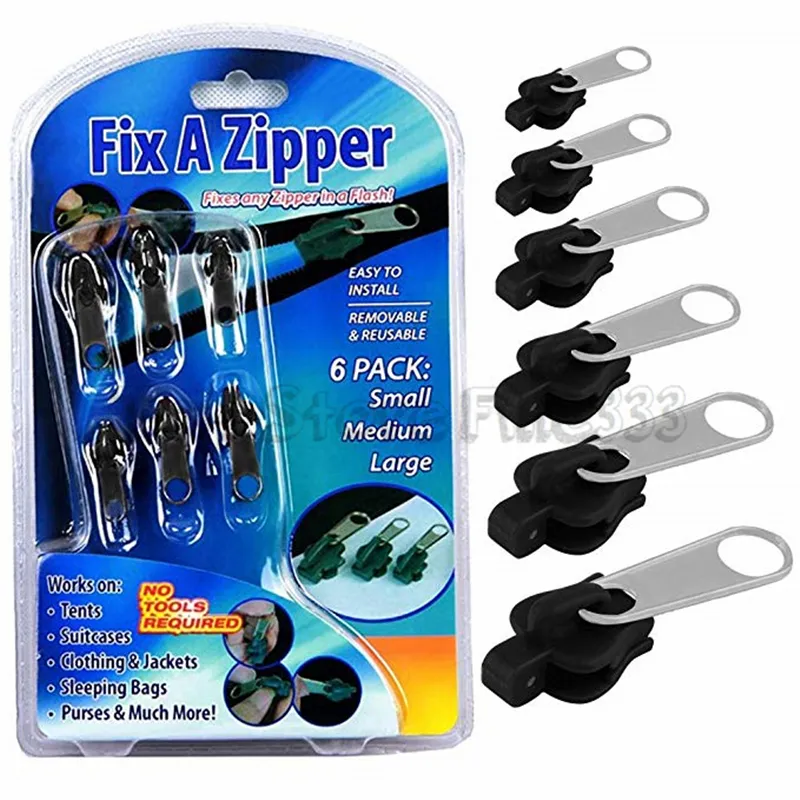 Fix A Zipper 6 Pack Universal Zipper Repair Kit كما نشاهد في إصلاح أي زيبر في عبوة Flash Color Box