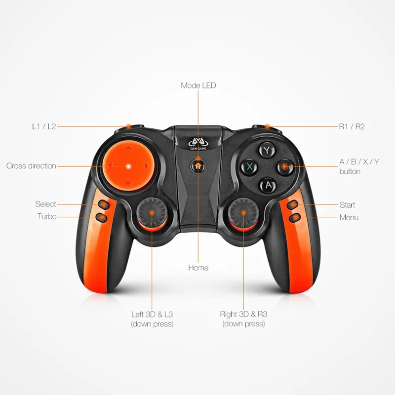 Gen Game S8 Gamepad Nostalgic Handle 2 In 1 With Holder Smart