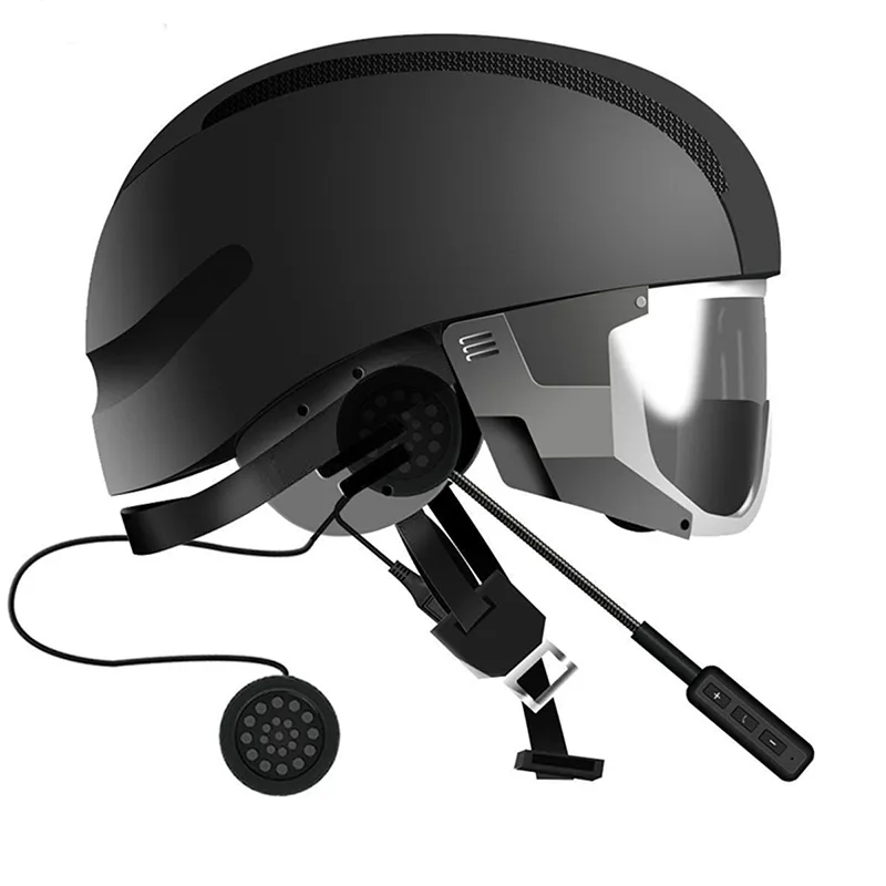 Motorcykelhjälm Bluetooth 4.2 Hörlurar Mikrofon Cykelhjälm Hörlurar Handsfree Speaker Call Control med handsfree Ny