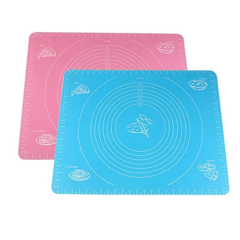 Silikon Backmatte Verdickung Mehl Rolling Scale Matte Kneten Teig Pad Backen Gebäck Rolling Mat Backformen Liner EEA466