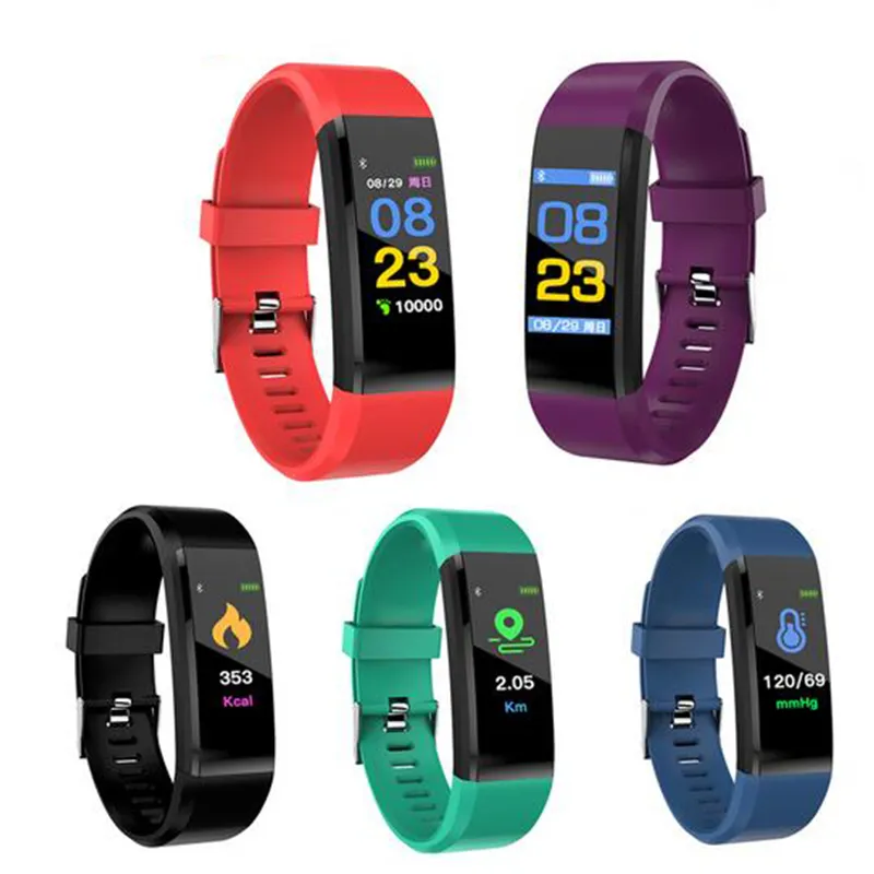 ID115 Plus Bracelet Smart Watch Men Mulheres Pulseira Coração Monitor