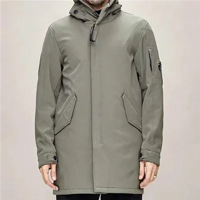 topstoney konng gonng in autumn and winter plush and thickened long windbreaker mens jacket is european and american styl plush thicken