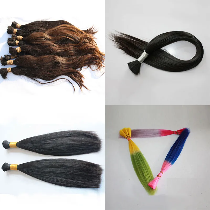 Marke Elibess – 100 % menschliches Haar in loser Schüttung zum Fabrikpreis, 3 Bündel 150 g brasilianisches gewelltes Haar zum Flechten von Haaren ohne Schuss, kostenloser DHL