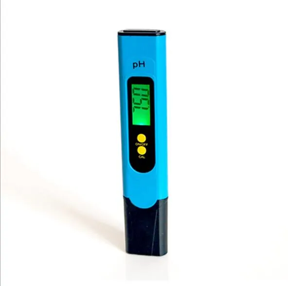 50pcs Wholesale Digital PH Meter 0.00-14.00 Water Quality Tester Pen Glass Probe LCD Display PH Monitor For Aquarium Pool ,Food ect.