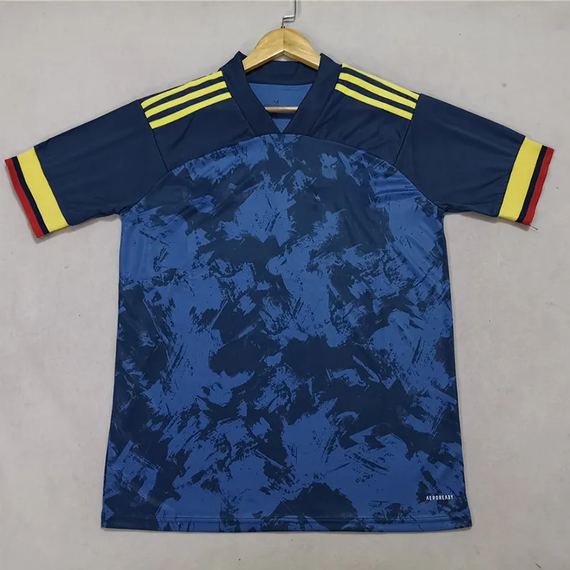 DHgate Colombia 2024 Season Soccer Jersey Yellow Home Blue Away Football Uniform Sports Outdoors