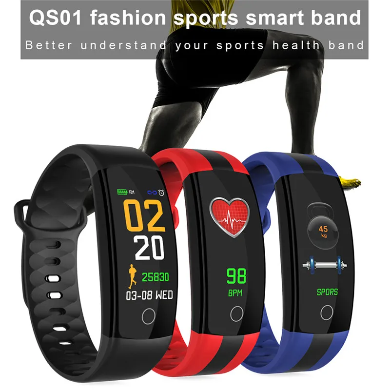 QS01 Smart Bracelet F1 Watch With Blood Pressure Heart Rate