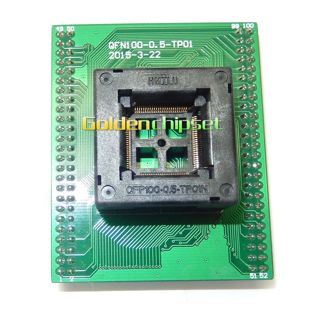 Topkwaliteit TQFP100 FQFP100 QFP100 NAAR DIP100 Programmering Socket OTQ-100-0.5-09 Pitch 0.5mm IC-lichaamsformaat 14x14mm Testadapter Freeshipping