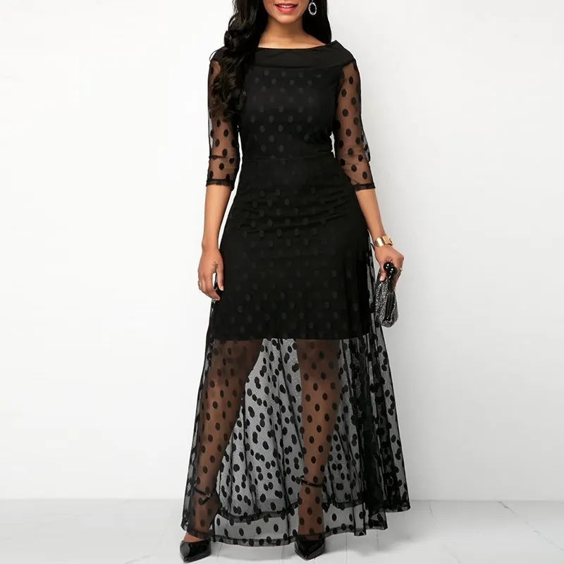 Women Evening Party Date Retro Gothic Black Polka Dot... From Moshoes016,  $28.59 | DHgate.Com