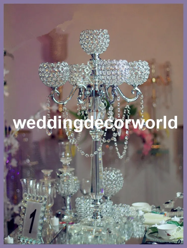 Table Top Wedding Crystal Wedding Chandelier Centerpieces Candlestick