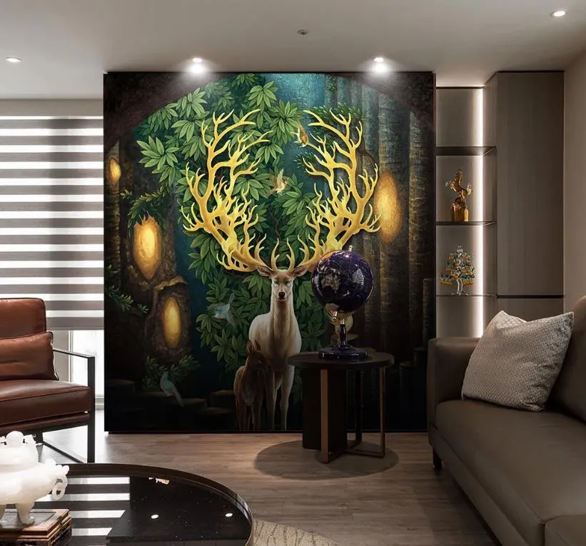 Kolor Zwierząt 3d Tapeta Mural Salon Sypialnia Sofa TV Tło High End Materiał Wzór HD Drukowanie Effect Wallpapers Dom ściany Dekaracyjny Papel Parede 3D