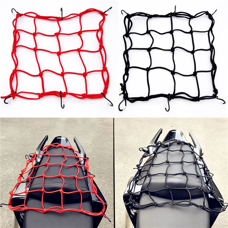 Rouge 40 cm en Caoutchouc élastique de Bagages Cargo Mesh Net Accessoires de Voiture Moto Porte-Casque de vélo Mesh Net Sac Auto Car Styling Tool ZengBuks 40 