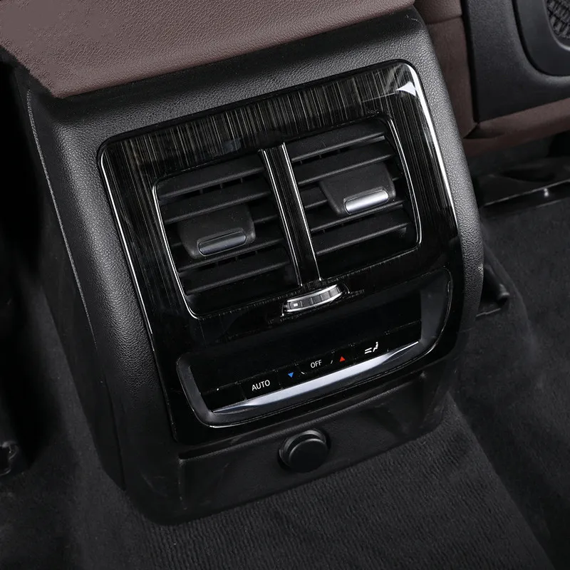 Car Styling Console Condizionatore d'aria Pannello CD Decorazione Copertura Trim Adesivo per BMW X3 G01 X4 G02 Accessori interni neri
