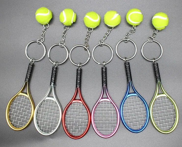 Simulatie tennis sleutelhanger tas hanger creatieve tennisracket sportgeschenken reclame relatiegeschenken