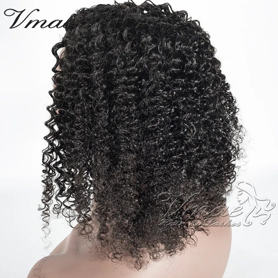 VMAE 100% Unprocessed Malaysian Virgin Hair Natural Black Elastic Band Hair Ties Drawstring 3A 3B 3C Kinky Curly Human Hair Ponytail