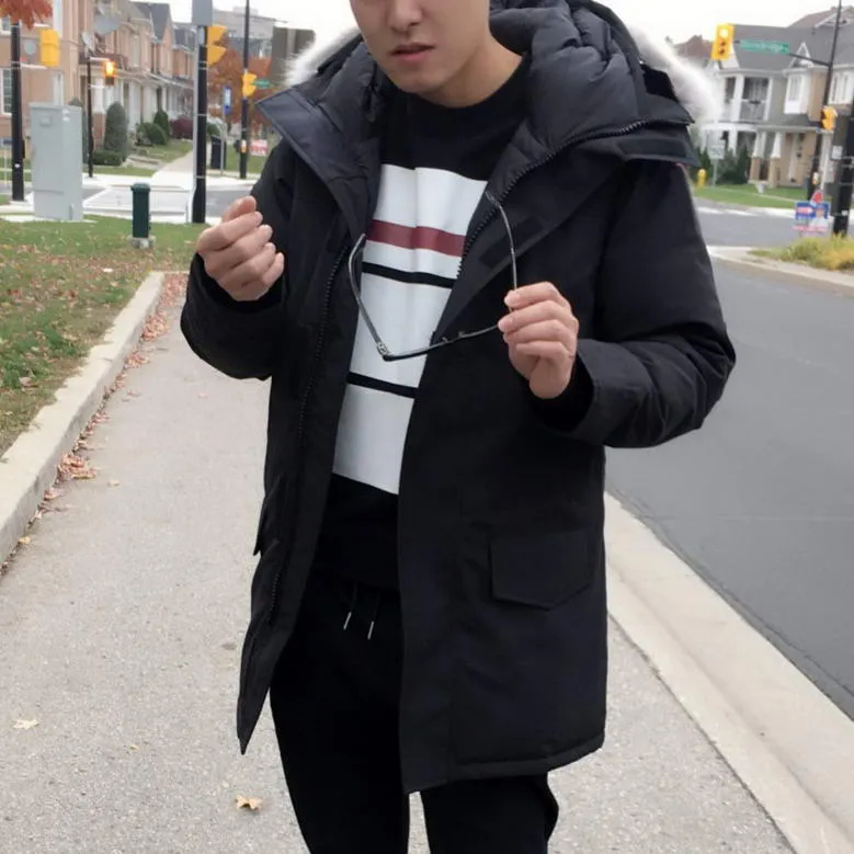 Mens warm hooded jackets sale