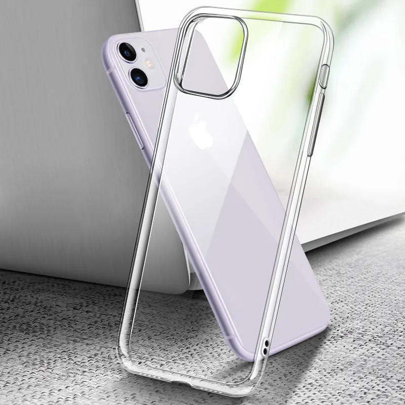 Coque transparente pour iPhone 12 13 14 11 Pro Max X XR XS 7 8 6 6S Pluscase Soft TPU Ultra Thin Clear