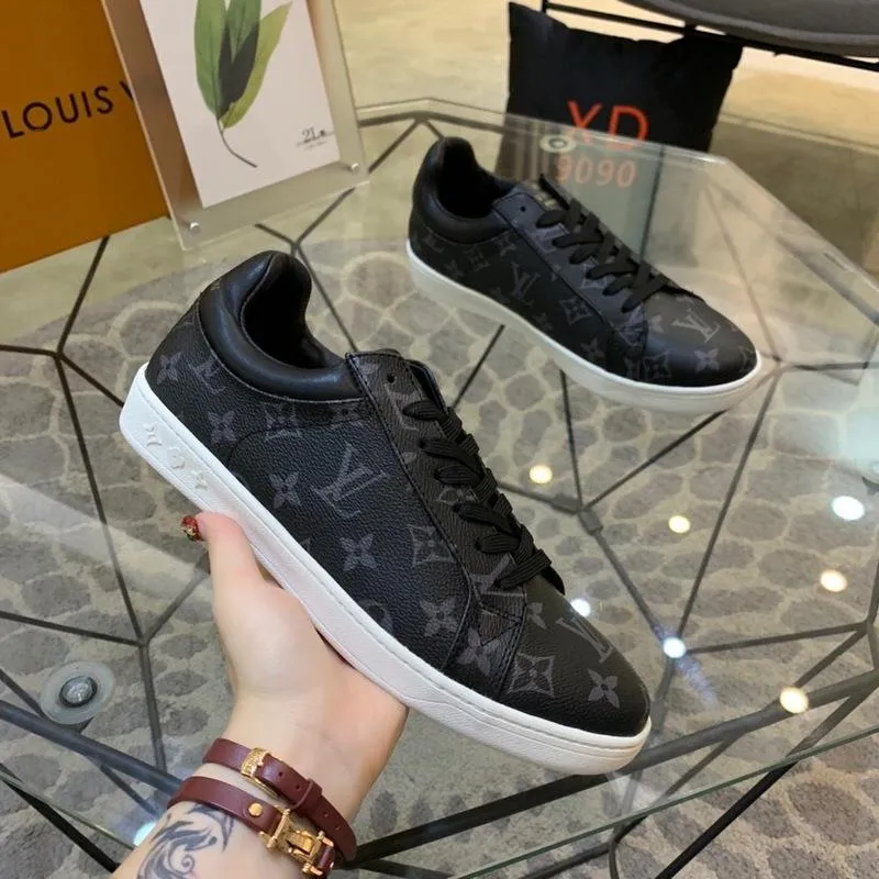 Louis Vuitton Shoes LV 2020 Chaussures Mode Luxe Femmes Chaussures en cuir  pour hommes lacent extra-grande plateforme unique Chaussures Blanc Noir