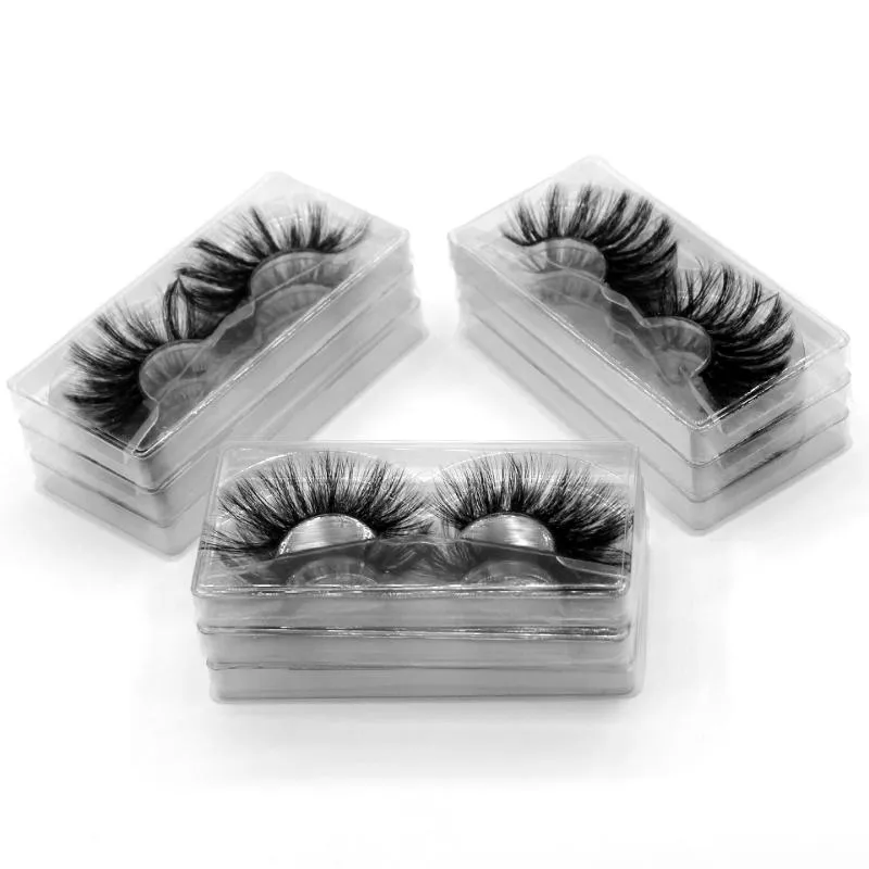 DamePapil 20/30/50 Pairs Lot Faux Mink 27mm Lashes Full Strip Hand Made Long Soft Natural 25mm 3d Mink Lashes Bulk Wholesale