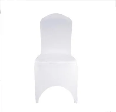 Couleur blanc pas cher housse de chaise spandex lycra élastique housse de chaise poches solides pour la décoration de mariage el banquet whole268e