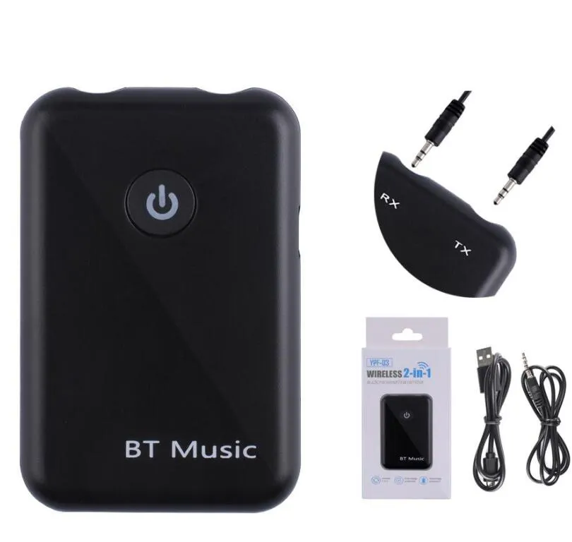 Odbiornik nadajnika Bluetooth V4.2 Odbiornik 2-w-1 Bezprzewodowy 3.5mm AUX AUX AUDIO Adapter APT-X HD Sound Jakość dla wszystkich smartfonów