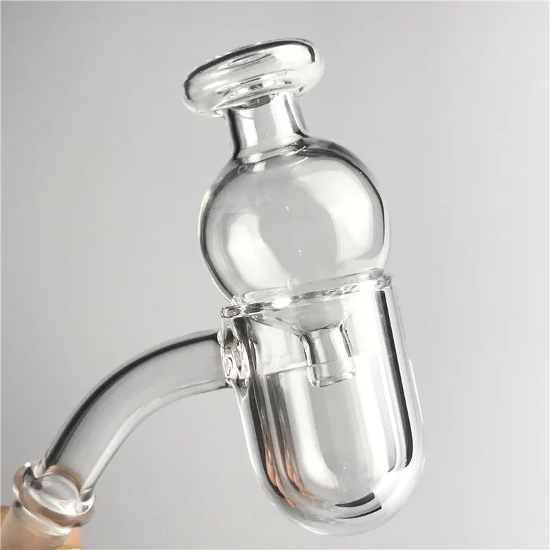 25mm xl chanfrado de quartzo banger redondo unha de fundo com narguilé 3mm espessura Bucket sem abóbora Inserir prato de vidro Carb tampa para fumar