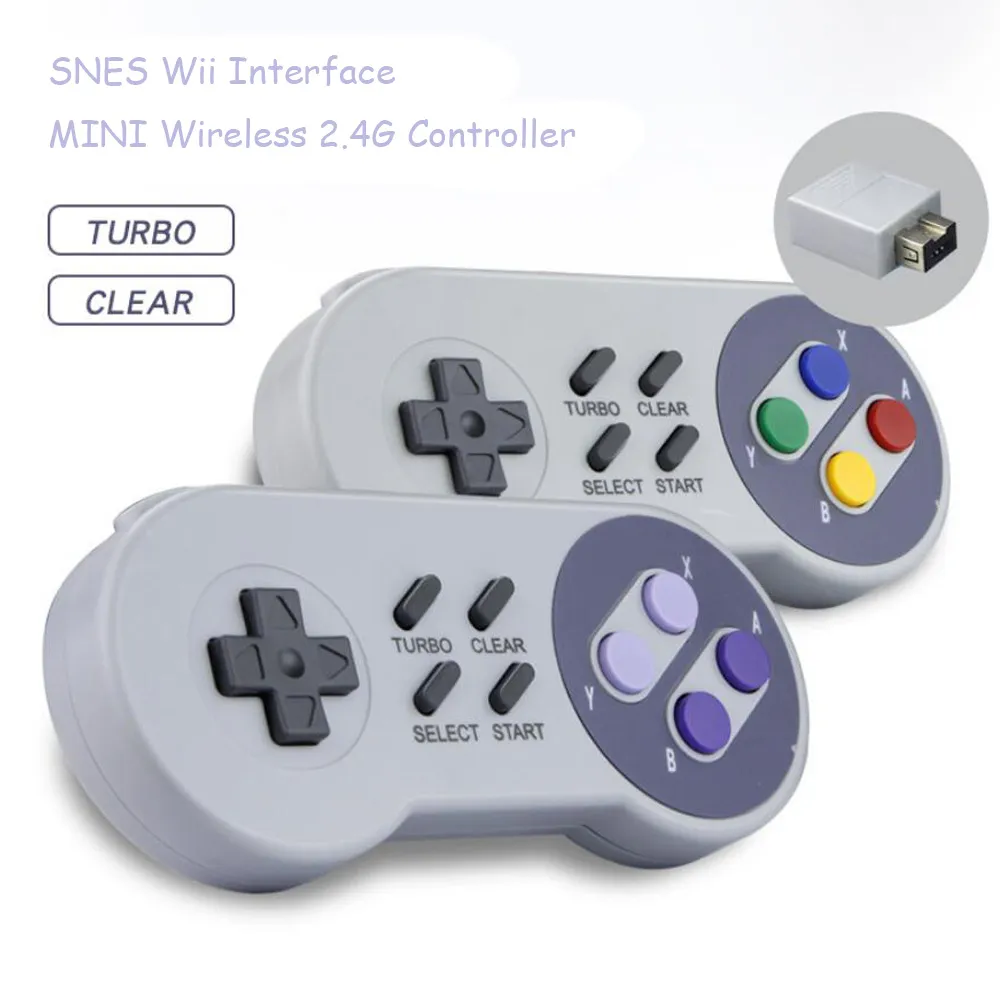 Wireless Gamepad 2.4GHZ Joystick per NES / SNES Super Nintendo Classic PC Android Raspberry controller USB wireless