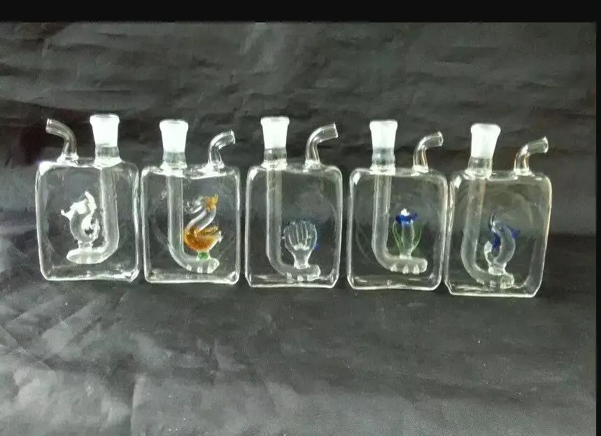 Piatto una varietà di accessori per bong in vetro narghilè ﾠ, pipe in vetro colorato mini multi-colori Hand Pipes Best Spoon glas