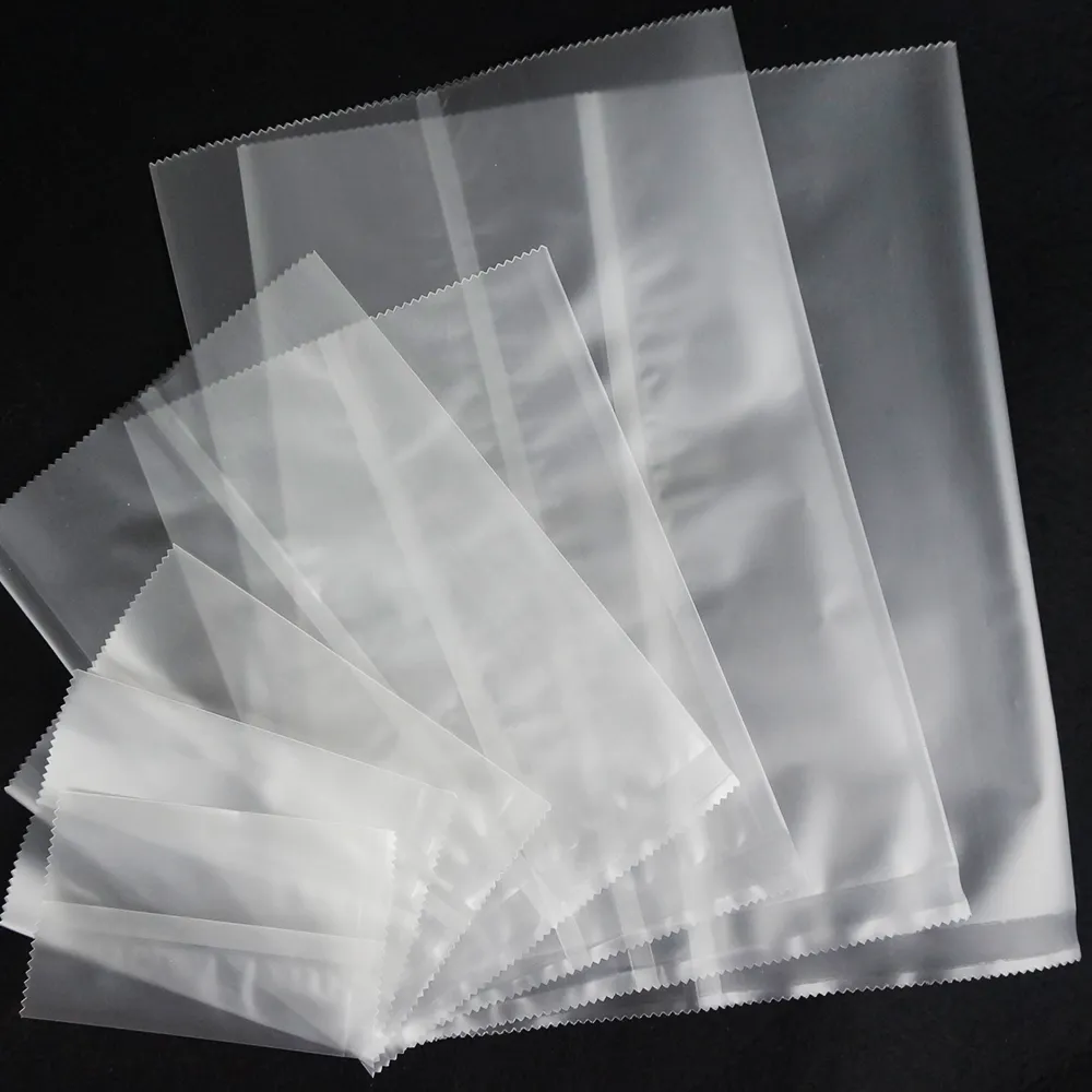 Frosted Transparent Flat Bag, 100pcs/14x20cm Matte Transparency Poly Plain Pouch, Middle Sealed Cookie Packing Sachet, Food Storage Pouch