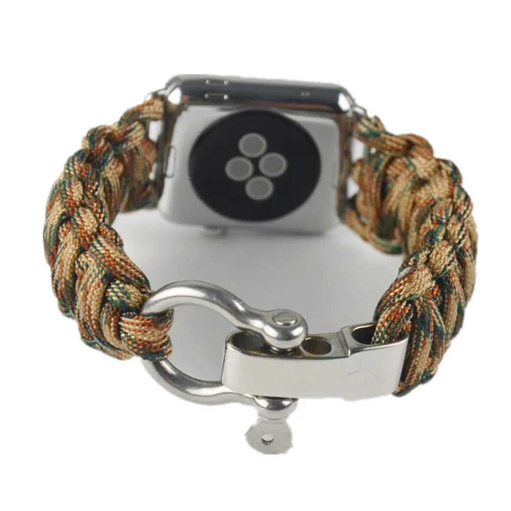 Paracord Survival Bracelet For Apple Watch Series 1 2 3 4 Nylon