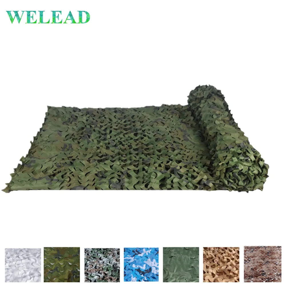 Welead 2x4 enkla militära kamouflage nät för jakt camping utomhus tarp camo nät markis för bil trädgård strand tält t200319