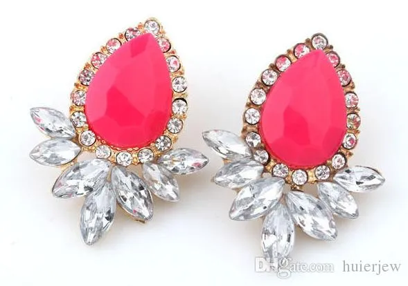 Oorbelverklaring Mode-sieraden Merk Ontwerp Oor Cuffing Nieuwe Vintage Boheemse Koreaanse Oorbel Grote edelsteen Prachtig Crystal Oorbellen