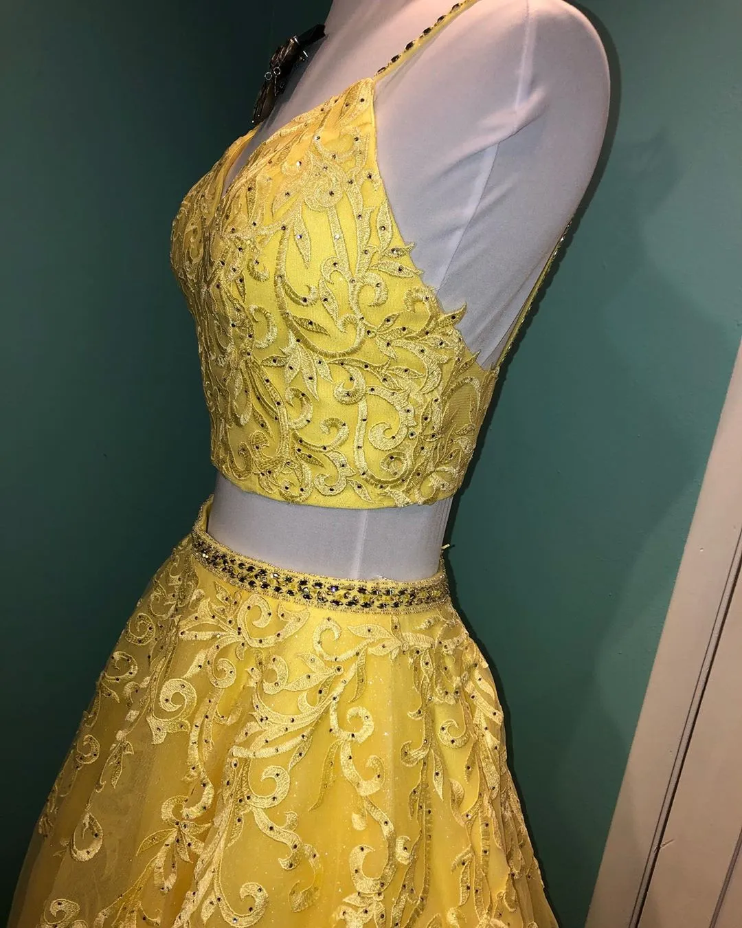 slim fit dress slacks Gold and Black Faviana Long Prom Dress