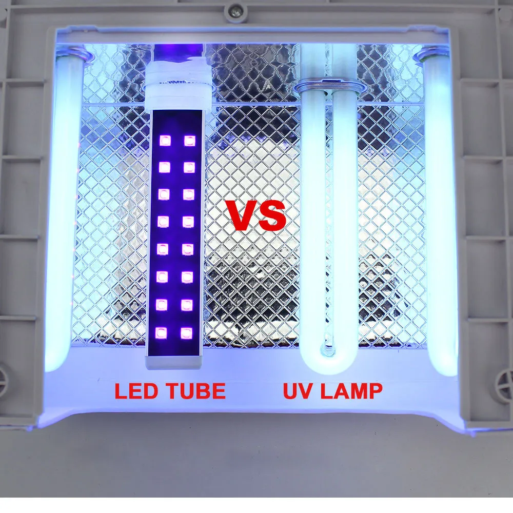 4x 9W LED / UV Lampe d'ampoule Tube Compatible Remplacement compatible pour Nail Art 36W UV Lampes de gel polonais Sèche-linge UV-LED Change