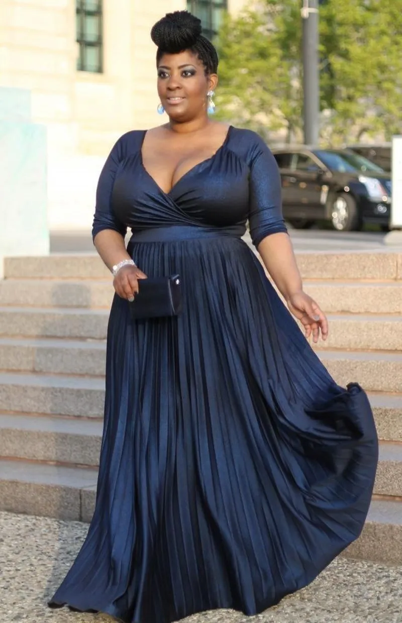 Plus Size A-line Mother Of the Bridal Dresses Floor Length Ruffles Formal Wear Mother's Dresses Celebrity Evening Gowns