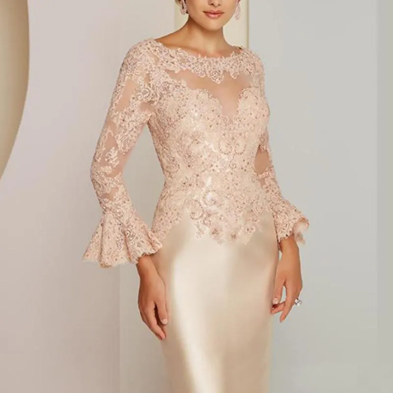 Mother of the bride dresses with bell best sale sleeves